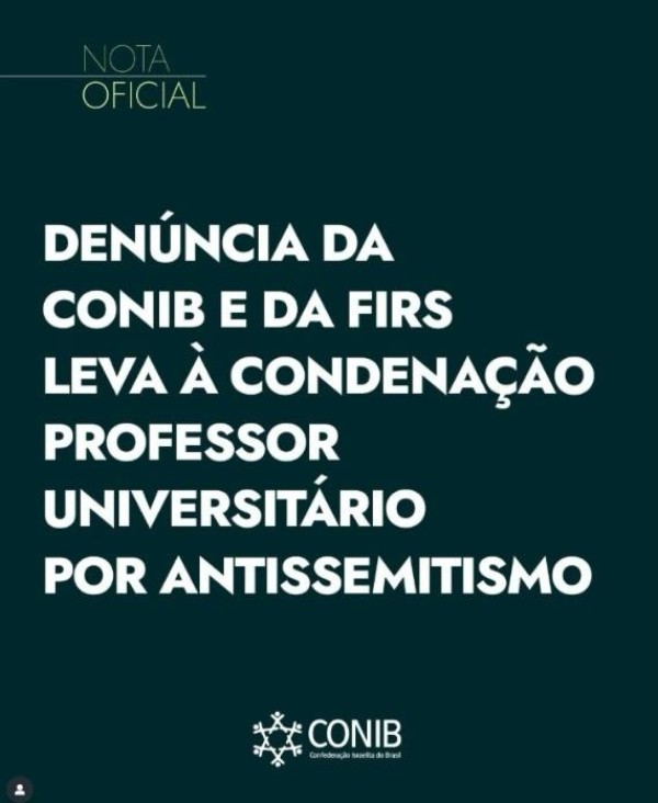 Brasil Brasil - Fundada em 1948, a CONIB – Confederação Israelita do Brasil é o órgão de representação e coordenação política da comunidade judaica brasileira.