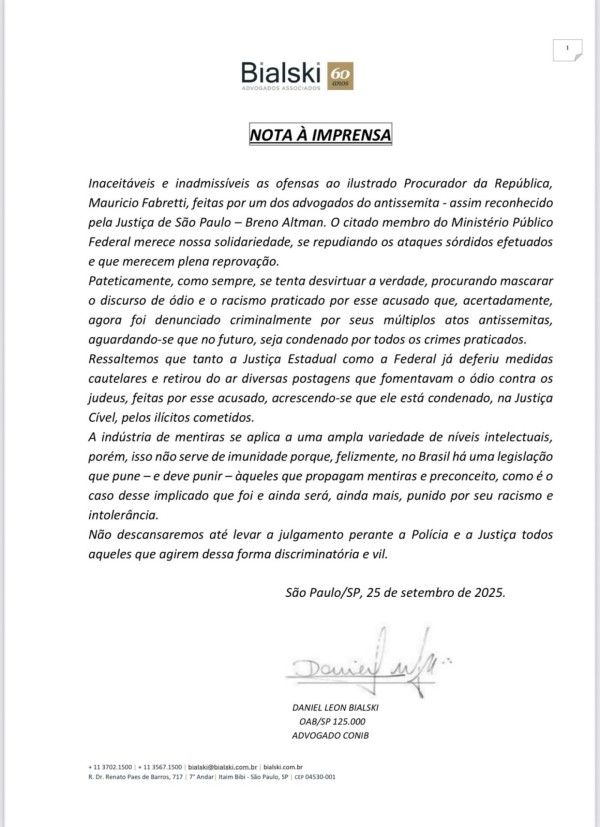 Brasil - Fundada em 1948, a CONIB – Confederação Israelita do Brasil é o órgão de representação e coordenação política da comunidade judaica brasileira. 